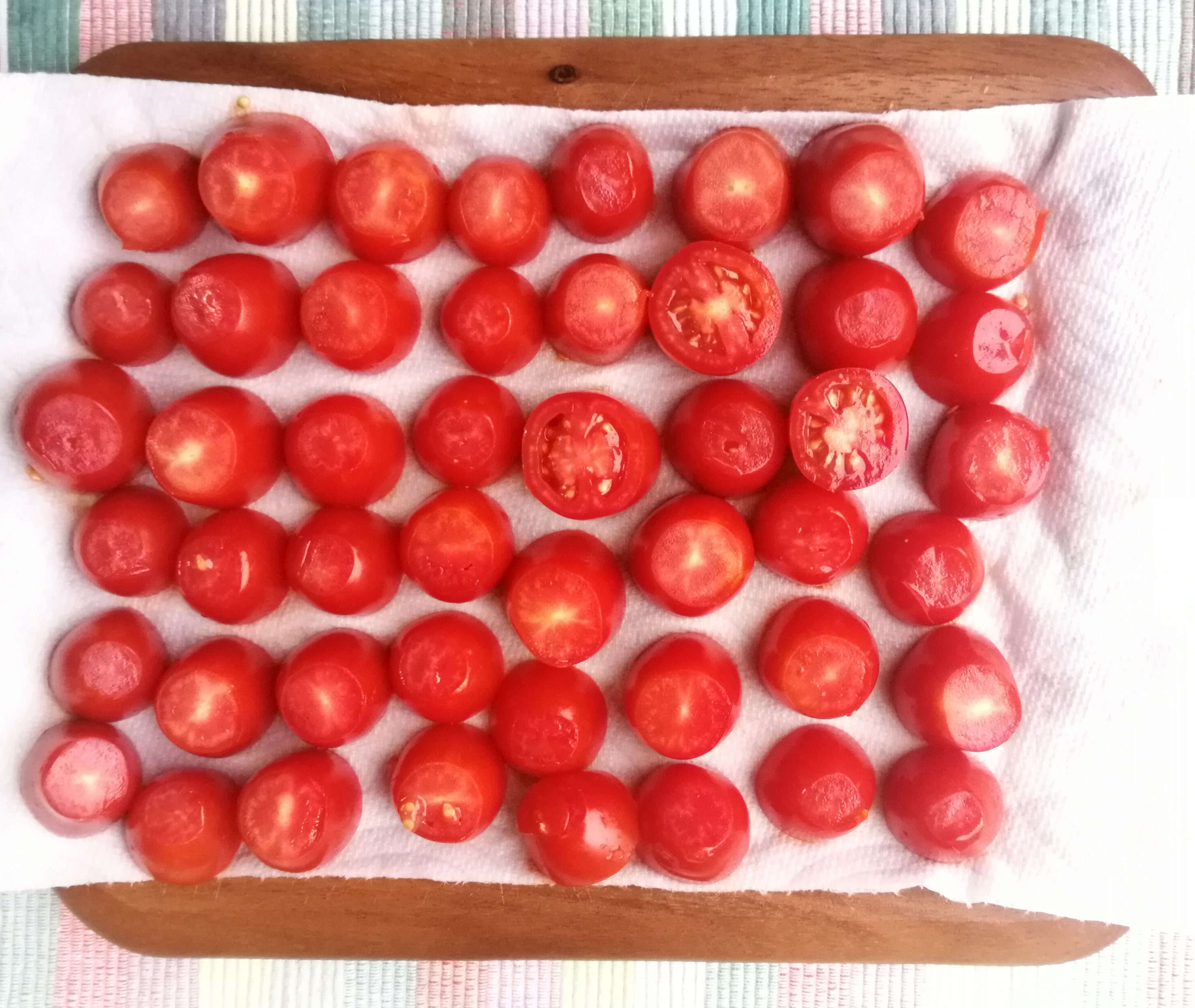 図3: キッチンペーパは2枚重ねしています。