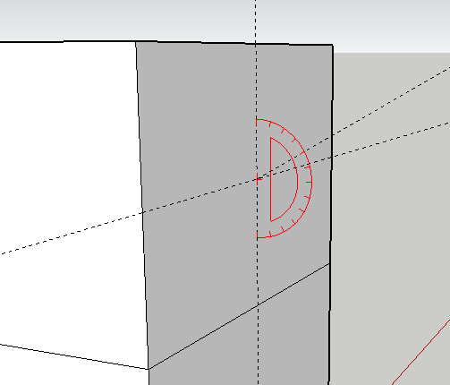 図5: 分度器の固定面を赤軸にする。下表参照。