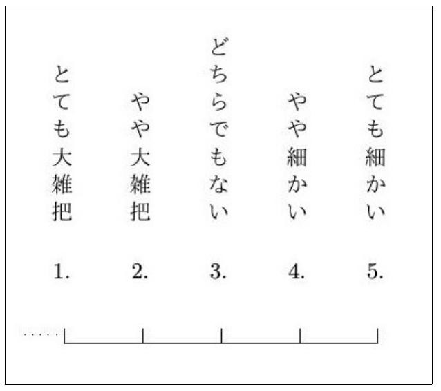 図1:  細かさスケール