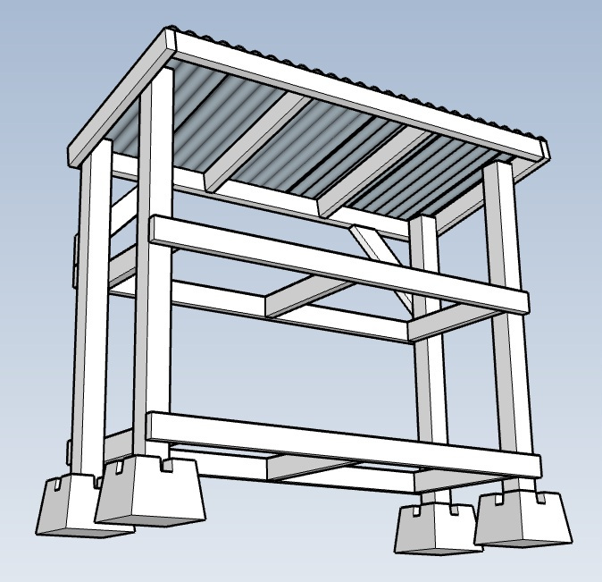 図10: すのこを取り外した底面からのビュー