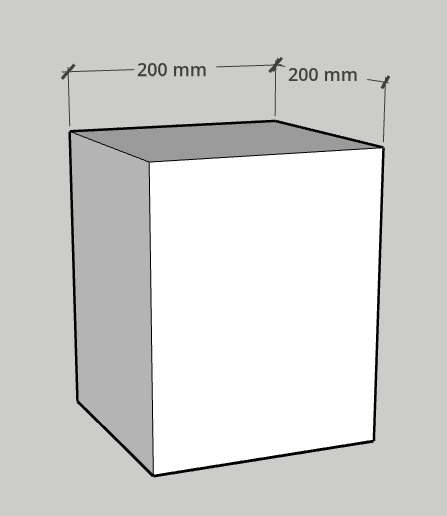 図1: 躯体のもとになる直方体