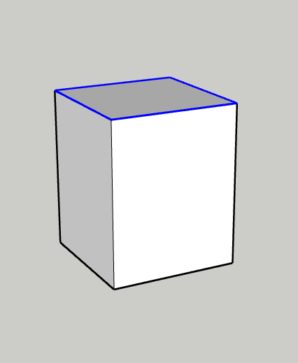 図2: 天面の四辺を選択