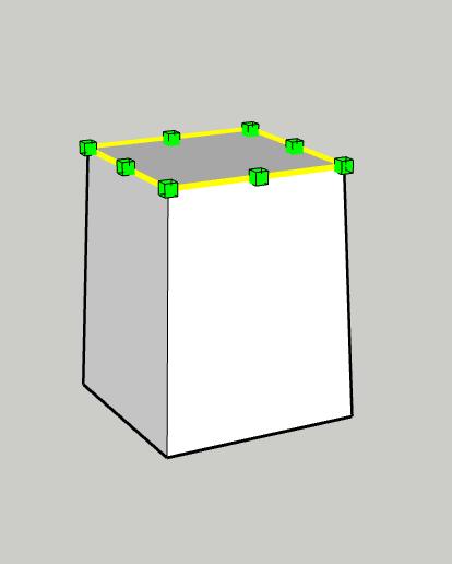 図3: Ctrl+S で天面を縮める