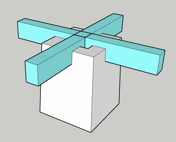 図9: 面の交差、選択範囲の交差の終了後