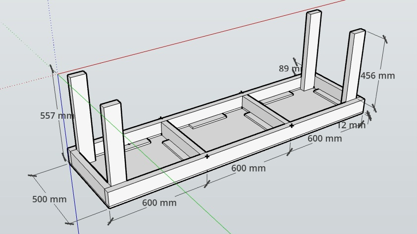 図7: エクストラベッドの背面図（下部）