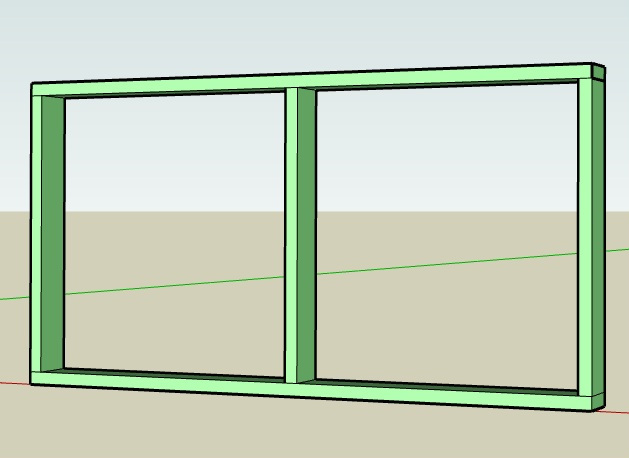 図3: フェンスのフレーム(1,800(W) x 919mm(H))