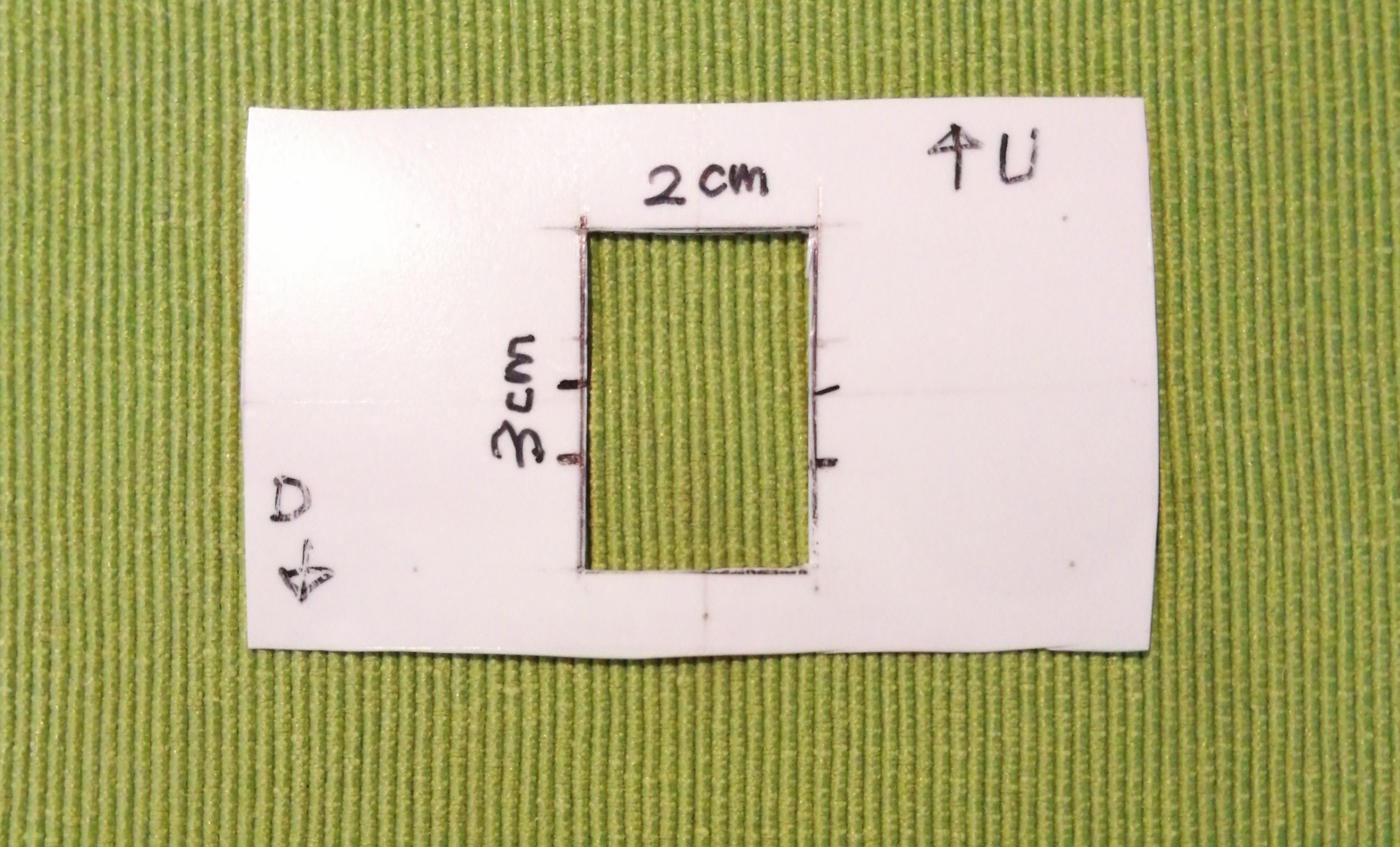 図2:  トラップ入口の墨付け用型紙