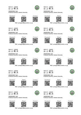 図3:  TeXで作成した名刺の印刷イメージ